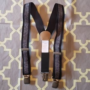 Gymboree grey tweed suspenders